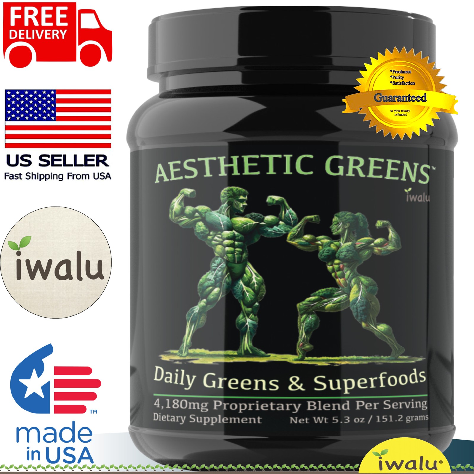 Meal Replacement Shake: Nourish & Satisfy w Balanced Nutrition, Greens Superfood