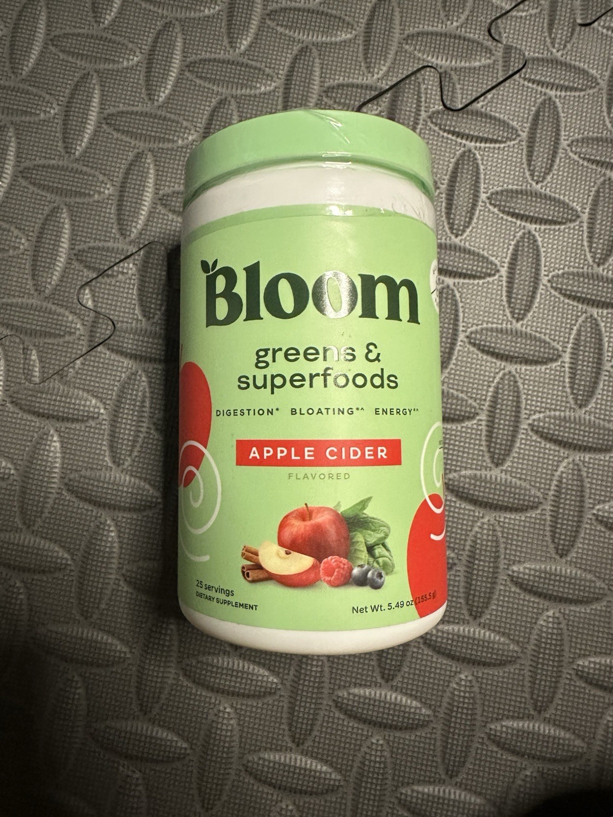 Bloom Greens & Superfoods Apple Cider Powder, 25 Servings, 5.49 oz SEALED