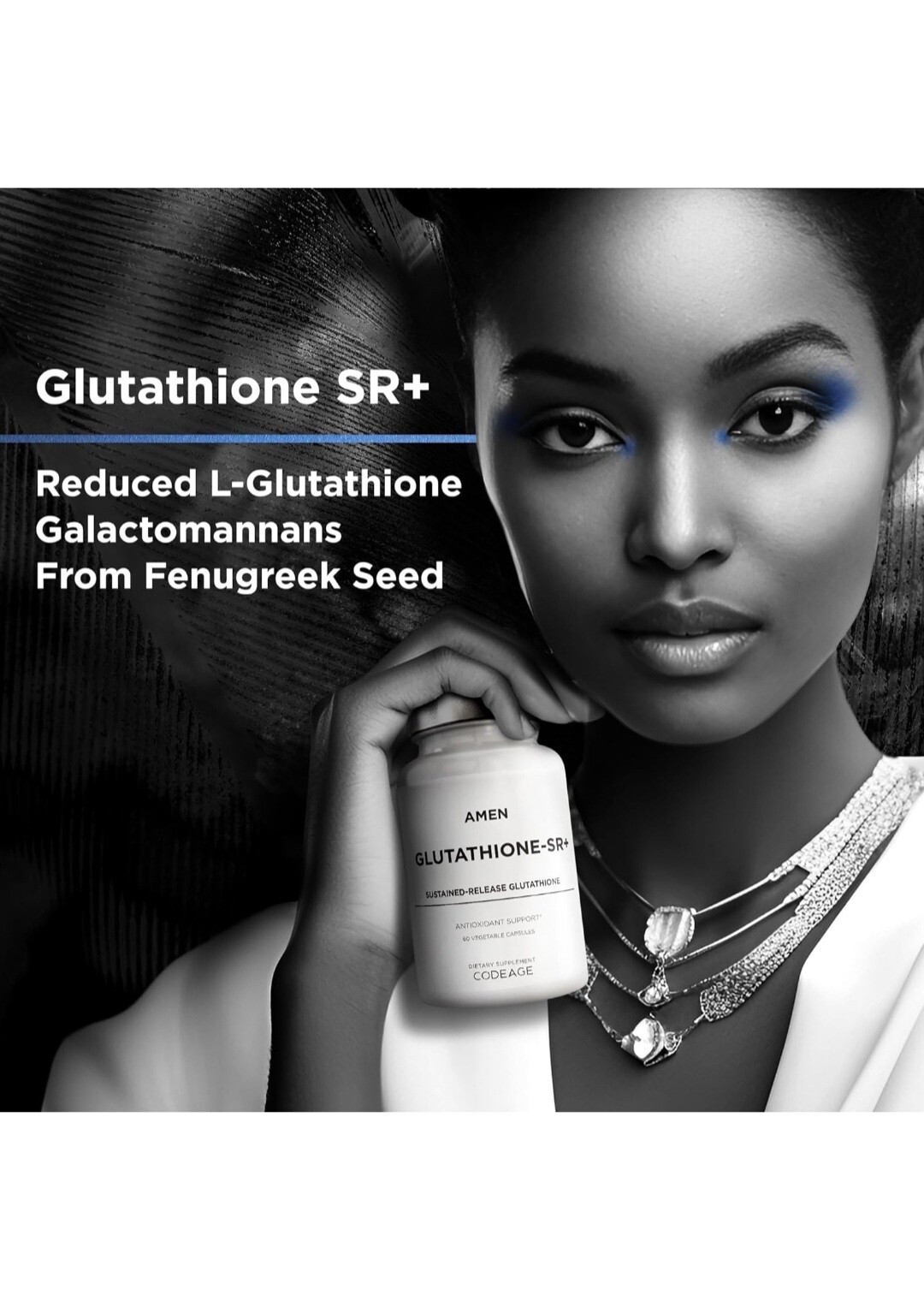 Amen Glutathione-SR+, Sustained-Release L-Glutathione 60 ct EXP 09/2026