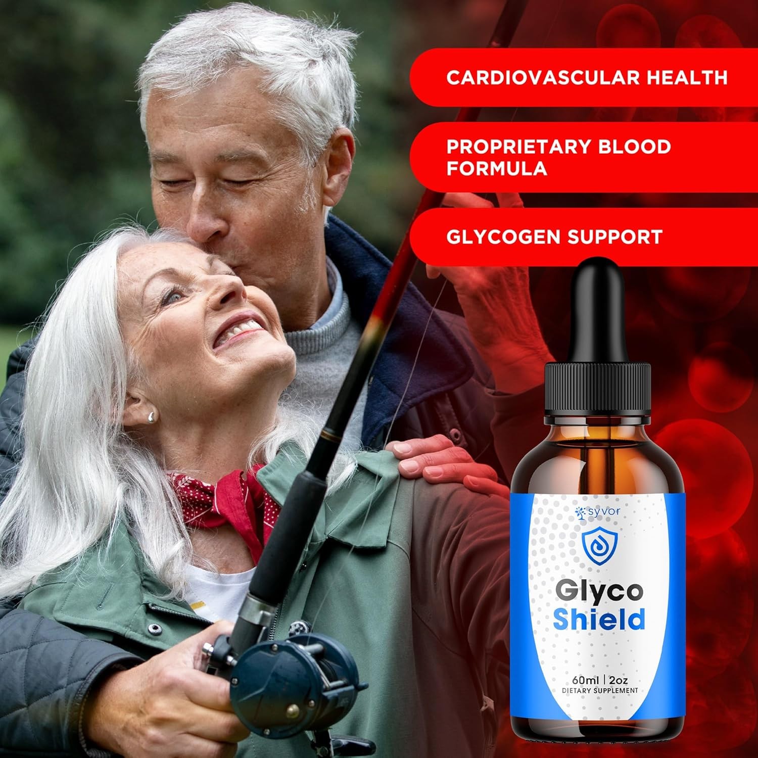 (2 Pack) Glyco Shield Blood Support Drops Advanced Vitamin Supplement 60ML 03/28