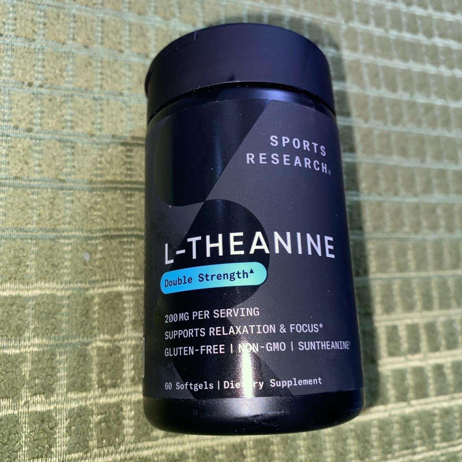 Sports Research L-theanine 200 mg 60 Softgels Dairy-Free, Egg-Free, Fish Free,