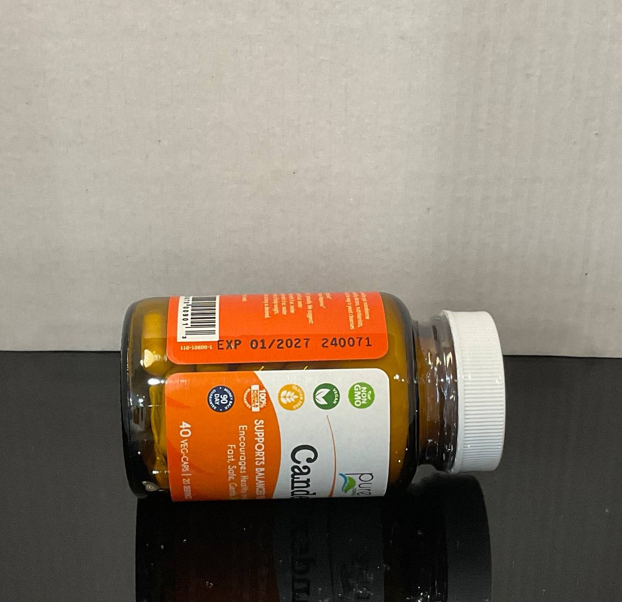 Pure Essence Candex Yeast Cleanse Enzyme Supplement 40 Veg-Caps EXP 01/2027