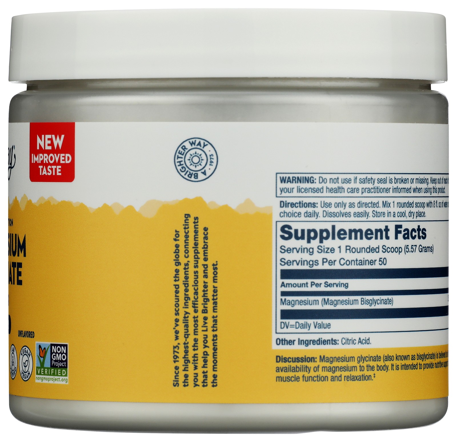 Magnesium Glycinate 350 Mg Powder By Solaray Dietary Supplement 1 Pack