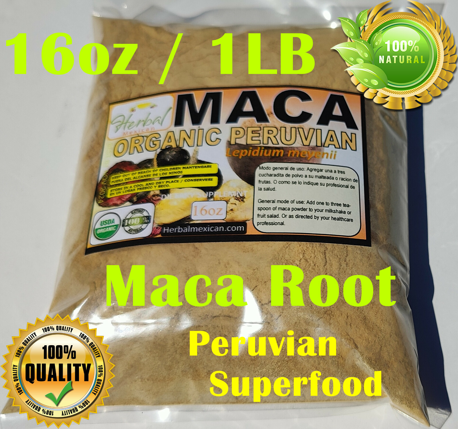 Organic Super food/superfood peruvian ginseng Maca Root Powder Raw maca powder