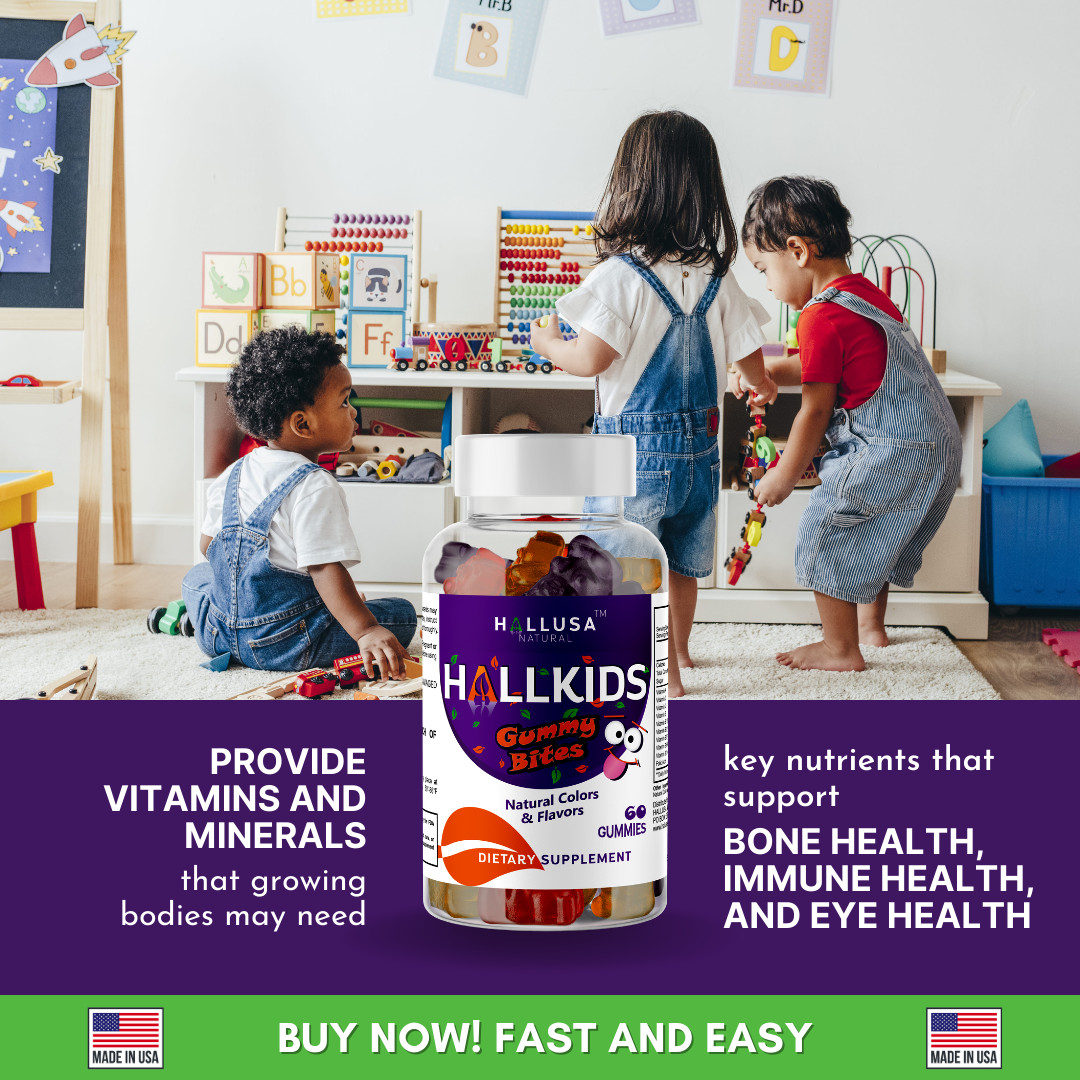 HALLKIDS Multivitamin for Children Gummies – Immune Support – 60 Gum
