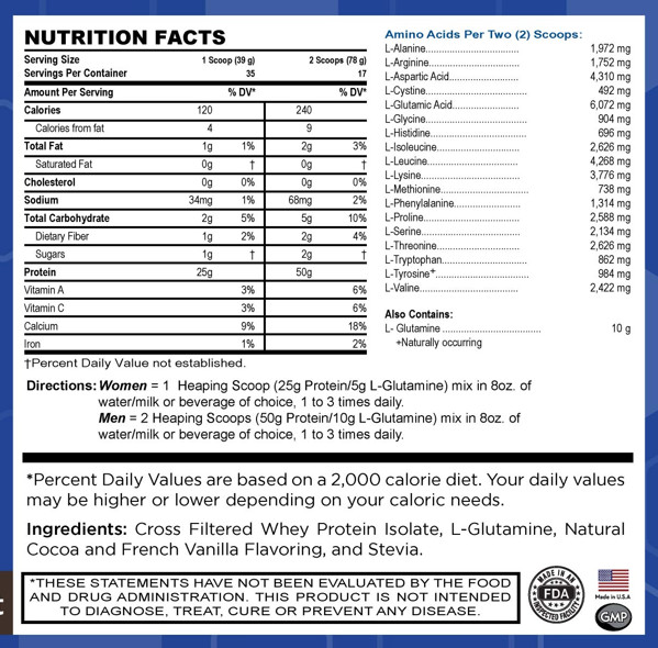 LifeSource Vitamins Whey Protein ISOLATE Grass Fed Double Chocolate Fudge 3 lbs