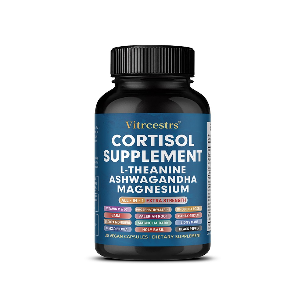 Cortisol Balance with L-Theanine & Magnesium Easy to swallow 30/60/120 Capsules