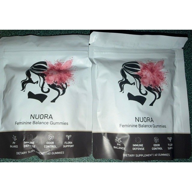 Nuora Feminine Balance Gummies 2 Pack 120 Count pH Balance Flora Support Vegan