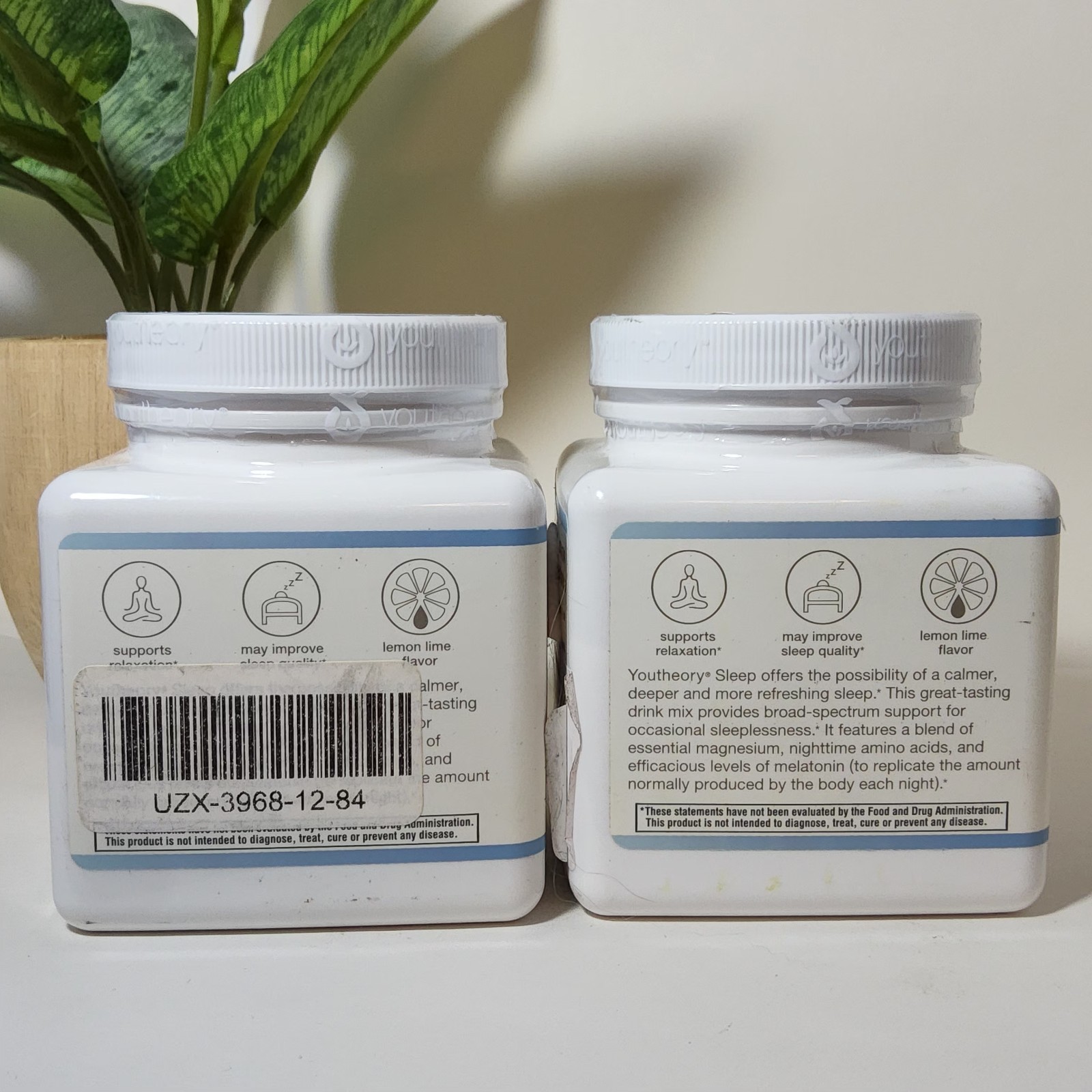 2 PACK! Youtheory Sleep Powder Lemon Lime Flavor – 6 oz. EACH Exp 9/2026 SEALED