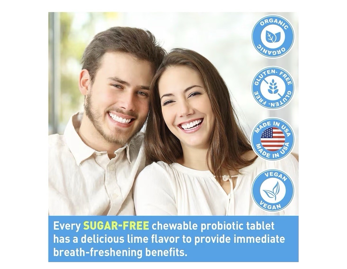 2 Packs Mswkeou Oral Probiotics for Mouth Bad Breath for Adults 11 Billion CFU
