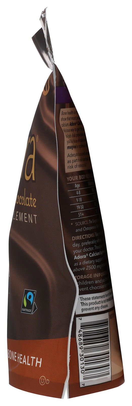 Calcium Milk Chocolate Disks By Adora 30 Count 6 Pack
