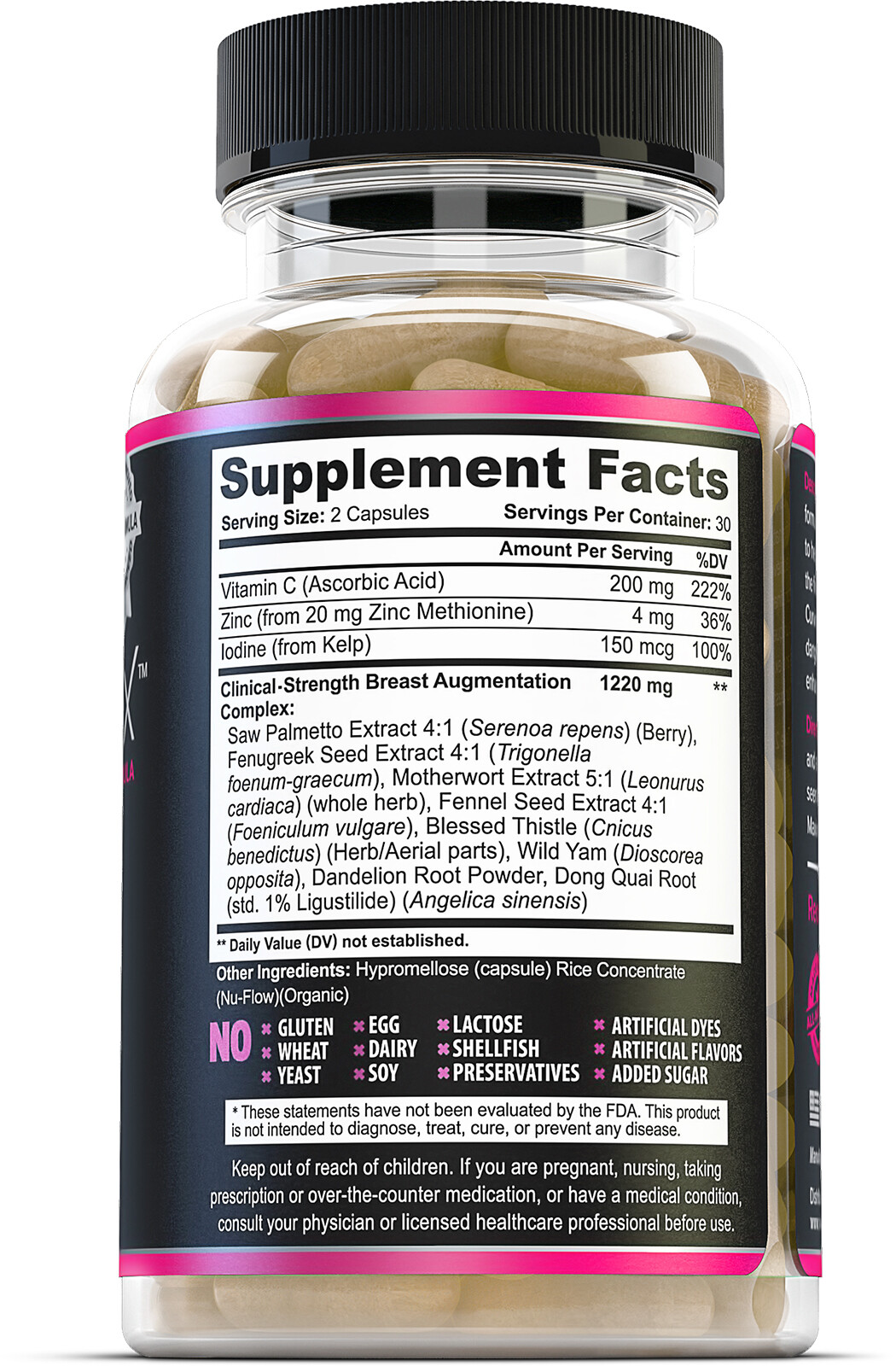 Curvinexx Breast Enhancement & Growth Formula, Natural, Safe & Effective 60 caps