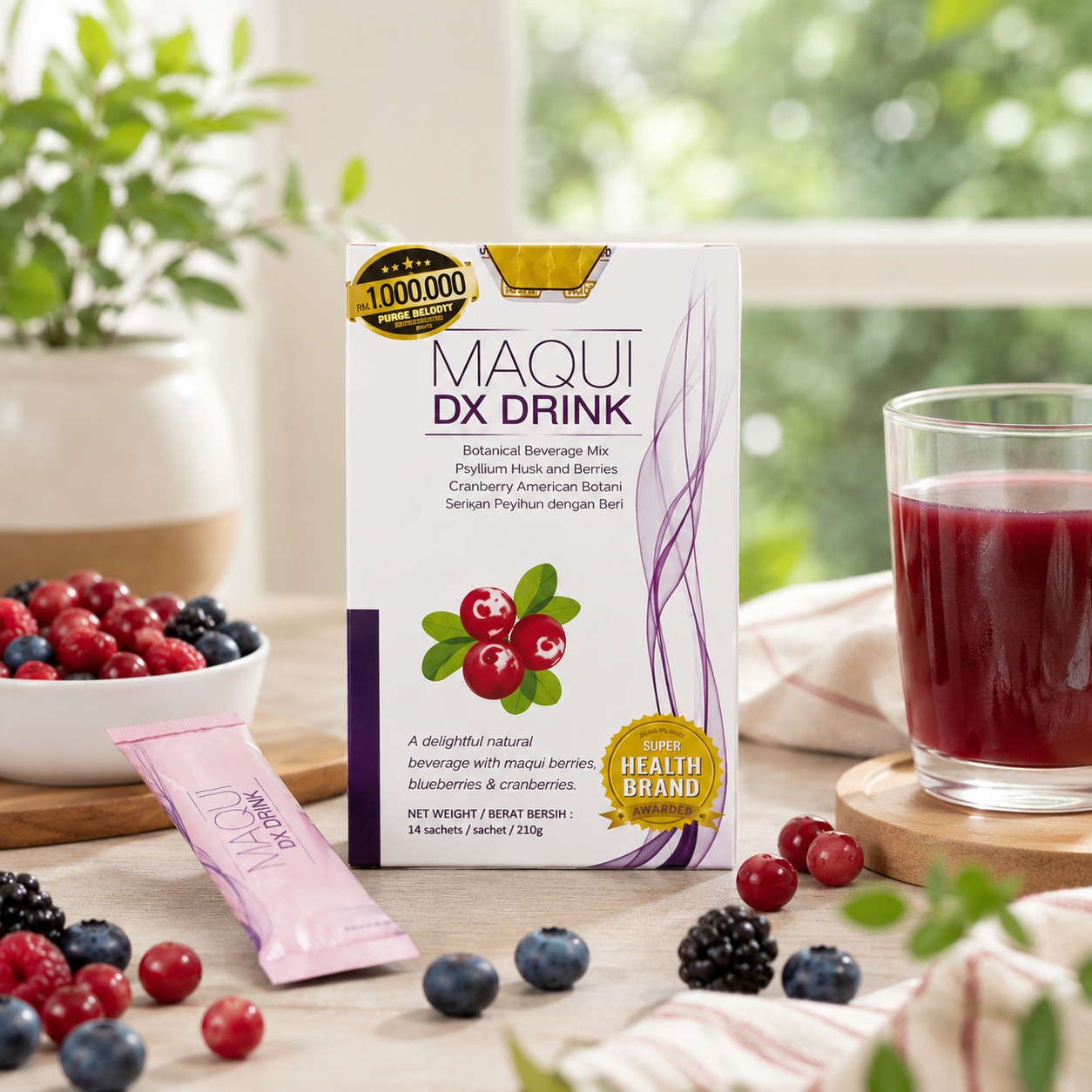 DX Maqui Natural Berries Drink Berry Flavor Boxes Express Shipping Original Box