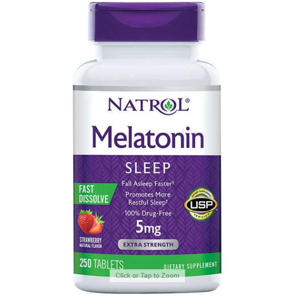나트롤 멜라토닌 Natrol Melatonin 5mg Fast Dissolve 250정 한국직배송 (개인통관번호 메세지란에 기재필수)