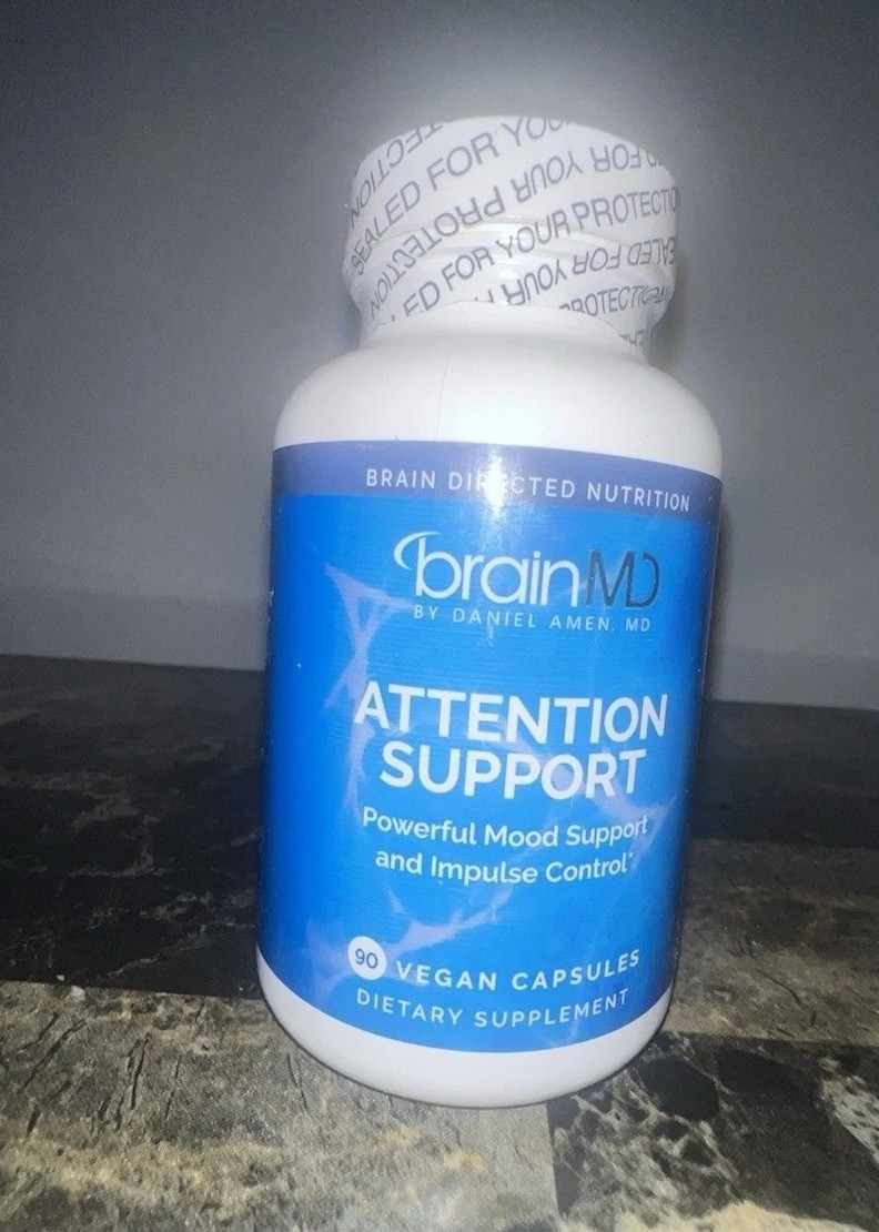 BrainMD Attention Support 90 Vegan Capsules Vitamin B6 Magnesium Choline Zinc