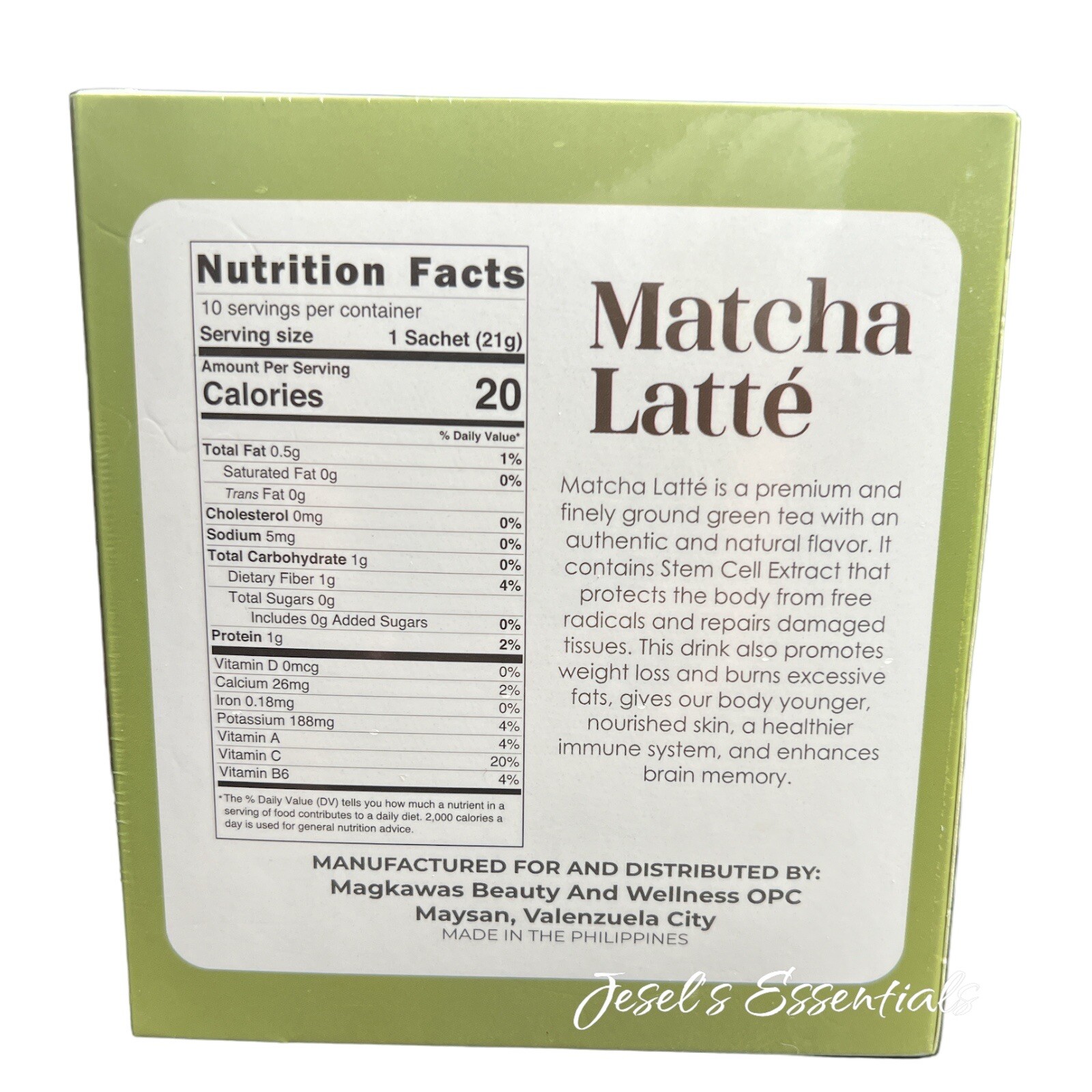 Luxe Slim Matcha Latte, 10 Sachets