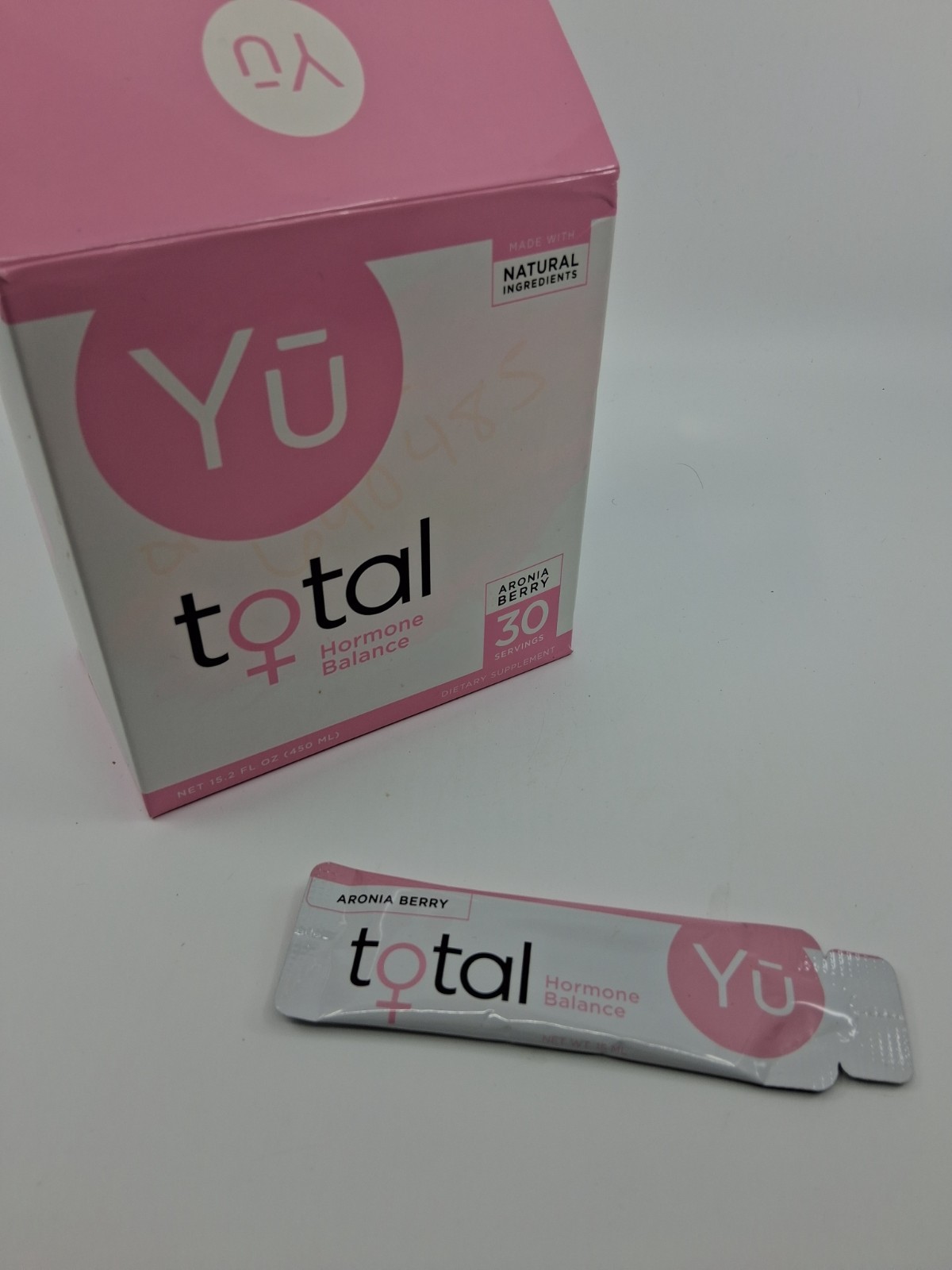 Yu Total Hormone Balance Aronia Berry 30 packs open box EXP 11/2026