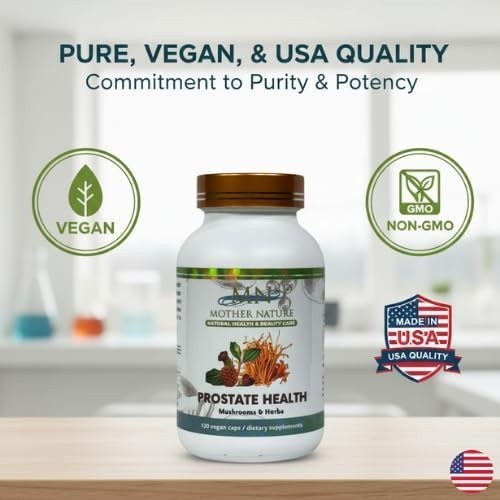 Mother Nature Prostate Health Herbal Supplements for Men – 120 Capsules
