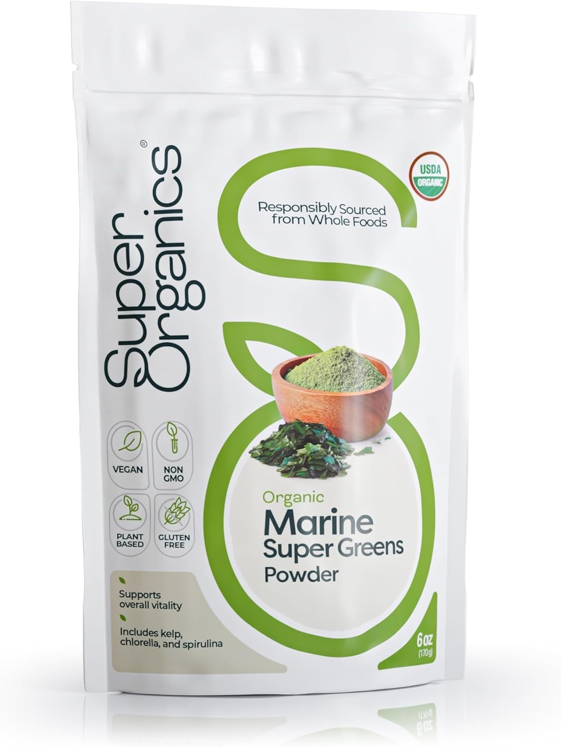 Super Oragnics Marine Greens Blend Powder 6 oz.