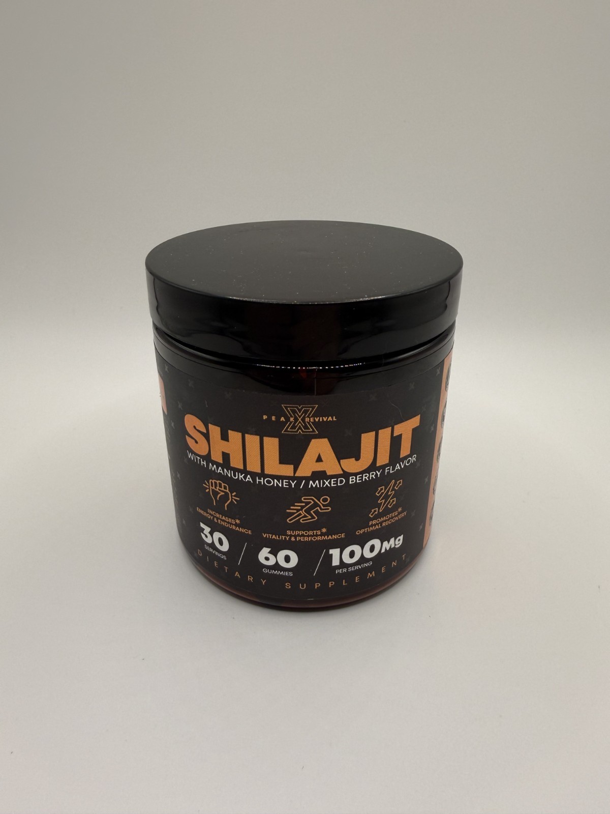 Peak Revival Shilajit Manuka Honey / Mixed Berry Flavor 60 Gummies – Brand New