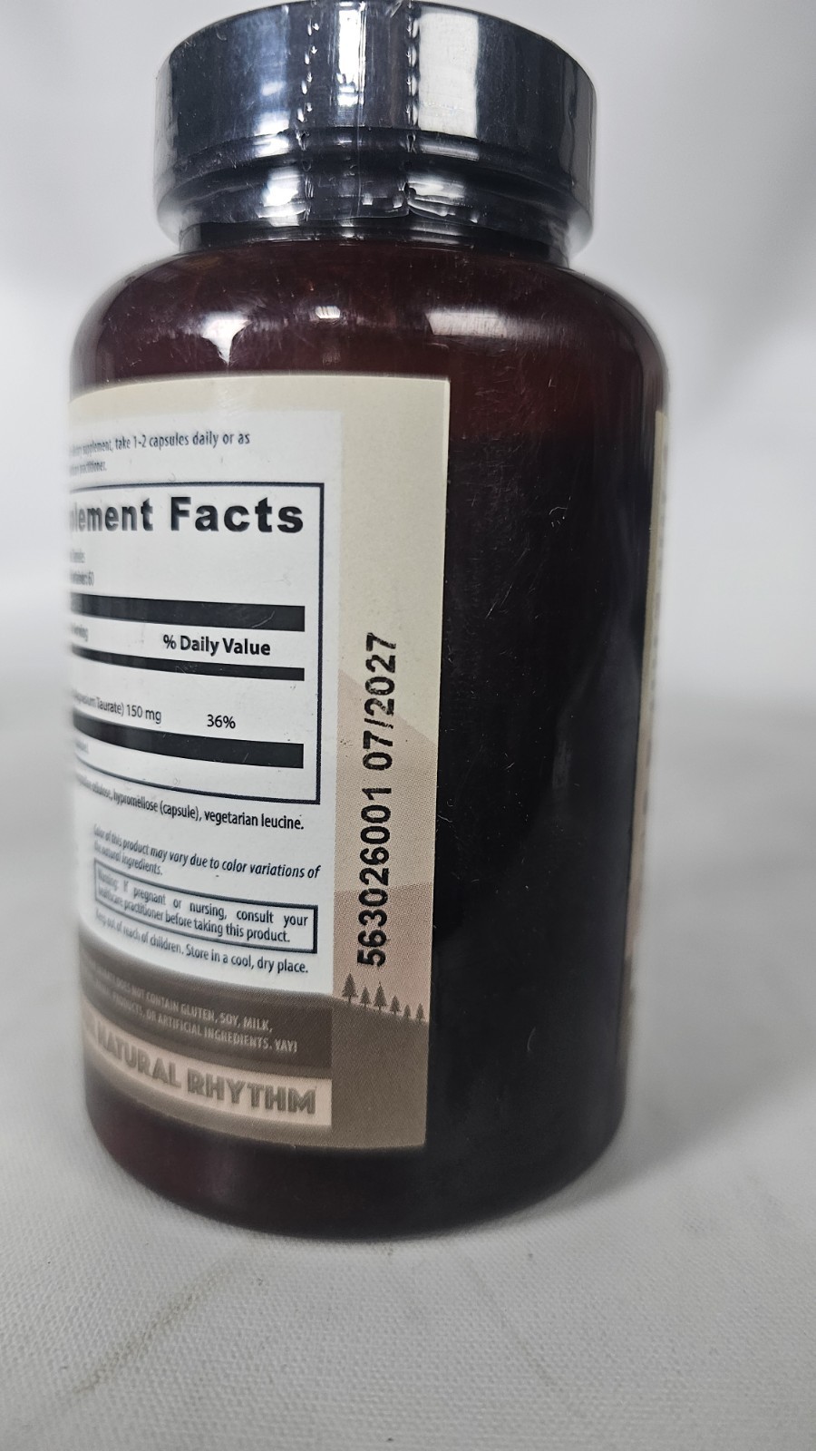 Magnesium Taurate 750mg (150mg Elemental Magnesium) – 120 Vegetarian Caps 7/2027