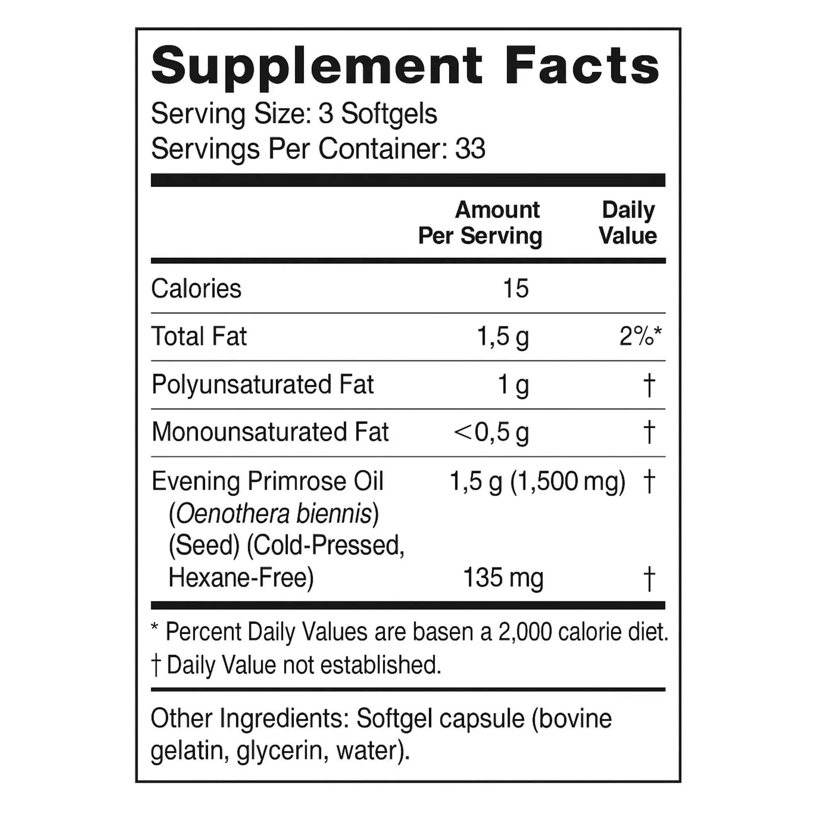 New Life Evening Primrose Oil 500mg, Women’s Health, 100 Softgels