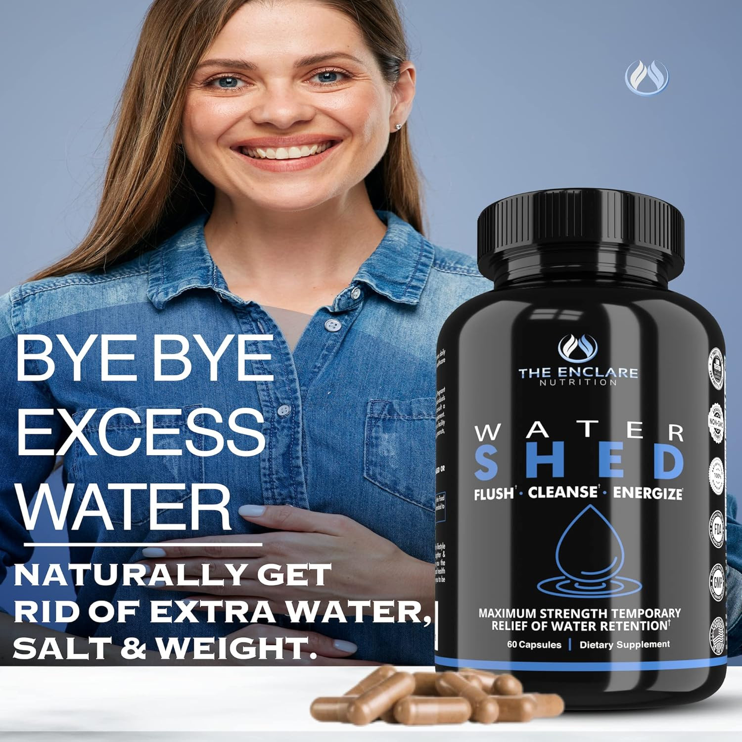 Water Pills Diuretic Water Retention, Liver Detox, Kidney Cleanse, Weight, Swell