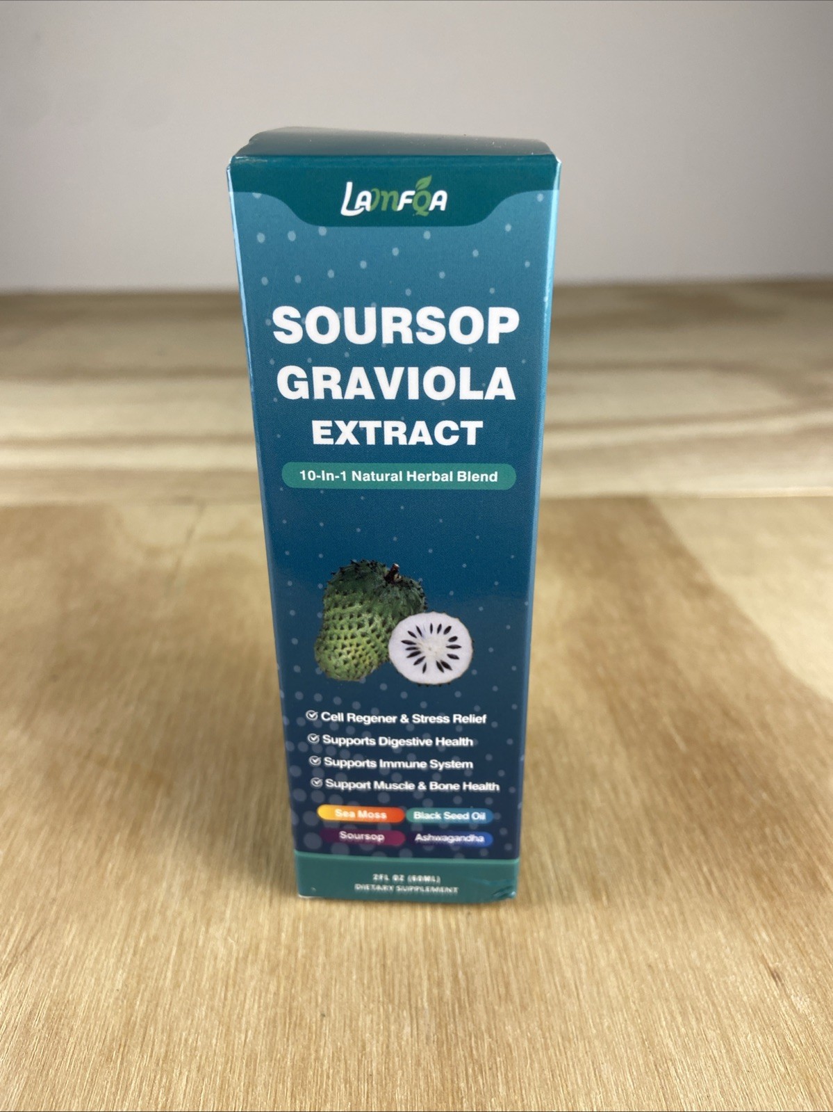 Lamfoa Soursop Graviola Extract Liquid Supplement 60ml Sea Moss Black Seed Oil