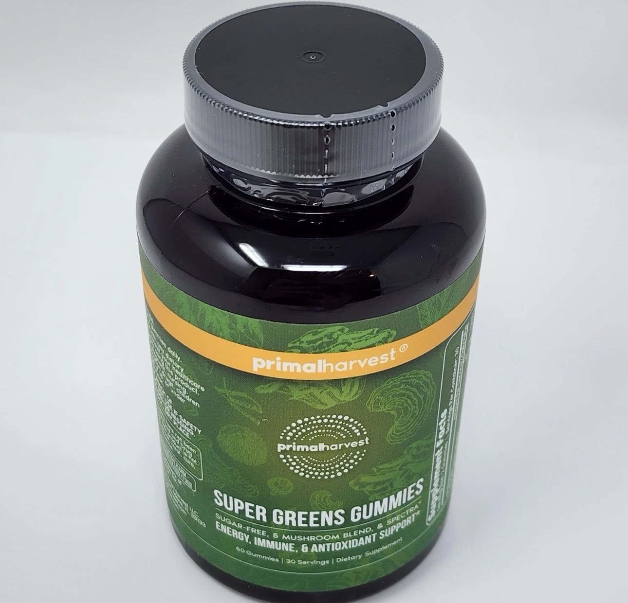Primal Harvest Super Greens with 5 Mushroom Blend, 60 Gummies Exp 04/2027
