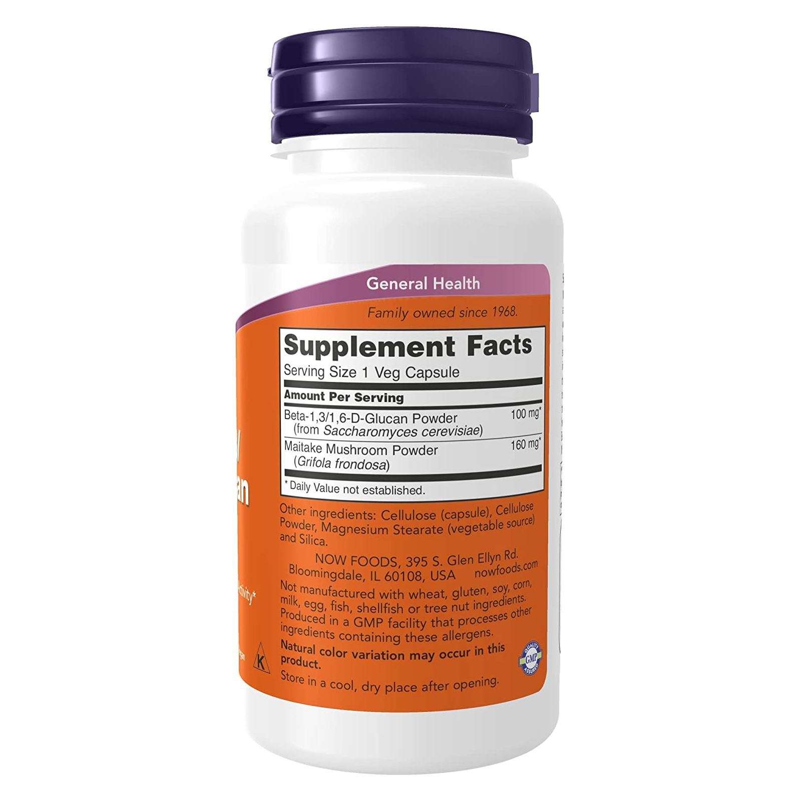 NOW Beta 1316- D -Glucan 100 mg – 90 Veg Capsules, Immune Support, with Maitake