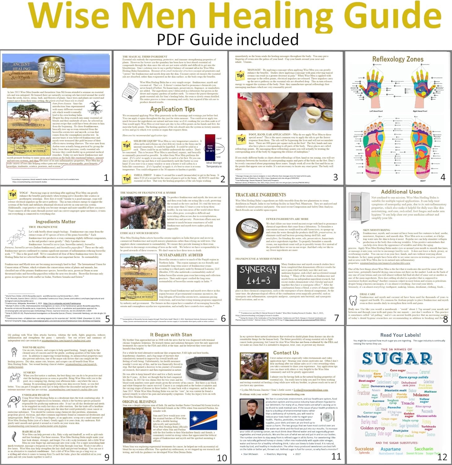 Wise Men Healing Balm with Myrrh and Frankincense 4 Ounce (Pack of 1)