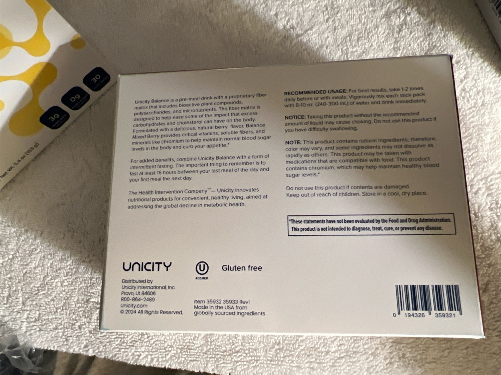 Unicity 2X Yerba Mate Natural Lemon And Balance Mixed Berry Flavor. Exp. 2027