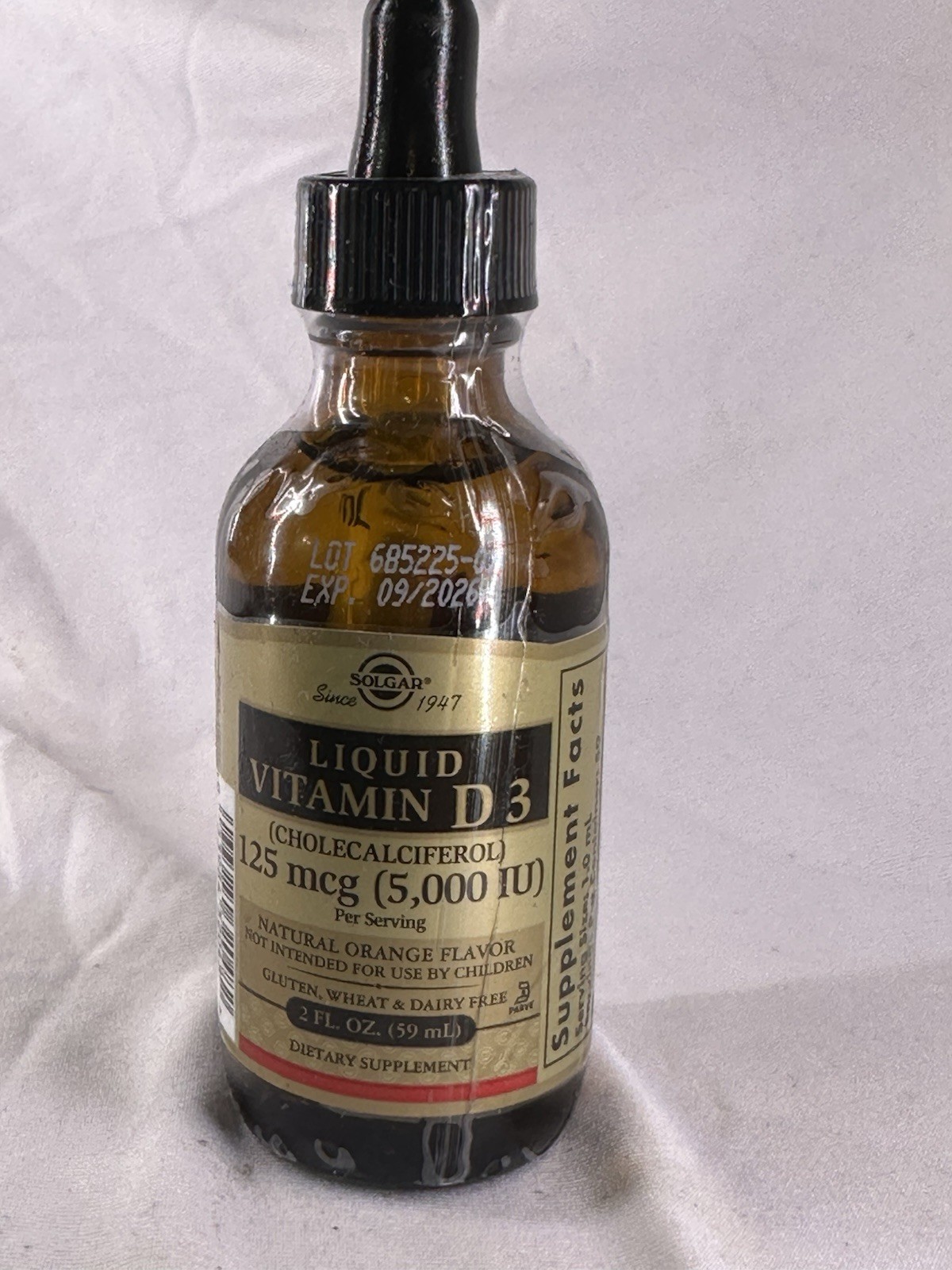 Solgar Liquid Vitamin D3 (Cholecalciferol) 125 mcg (5000 IU) , Bone and Teeth