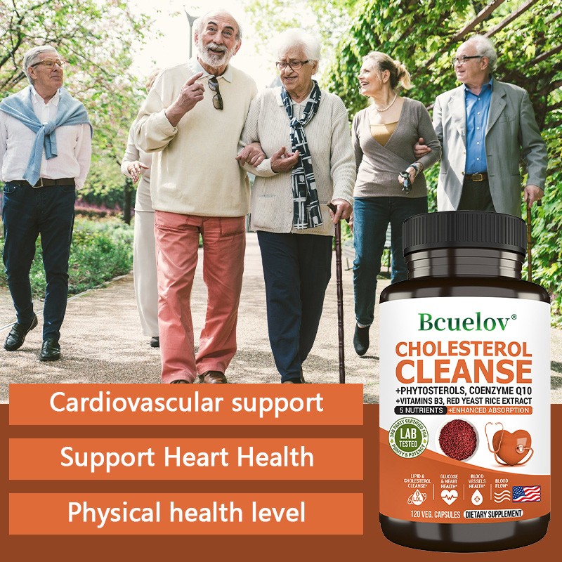 Cholesterol Cleanse Phytosterols Coenzyme Q10 Vitamins B3 120 Pills Gluten Free