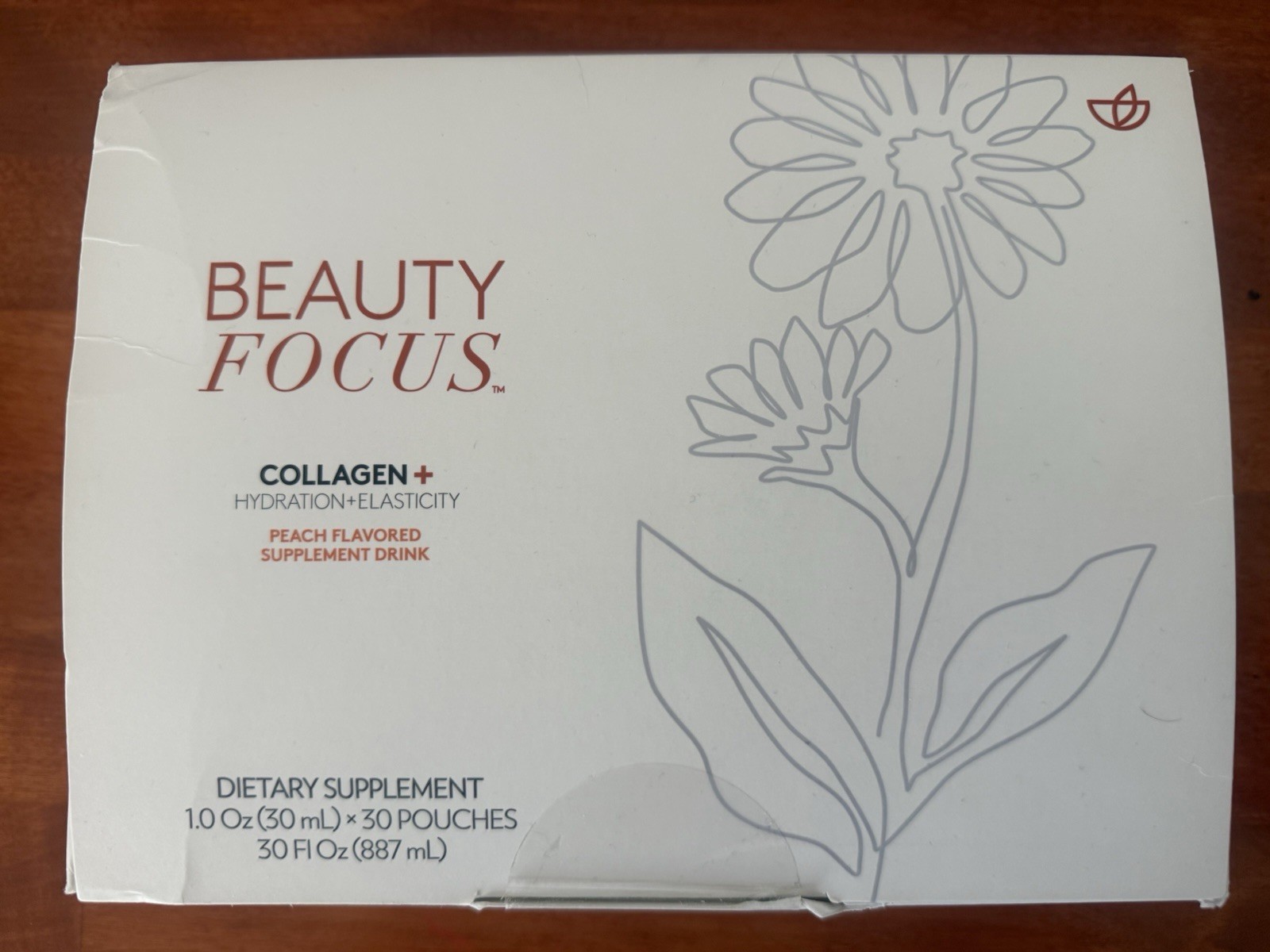 Nu Skin Beauty Focus Collagen Peach Hydration Elasticity Supplement Drink 04/26