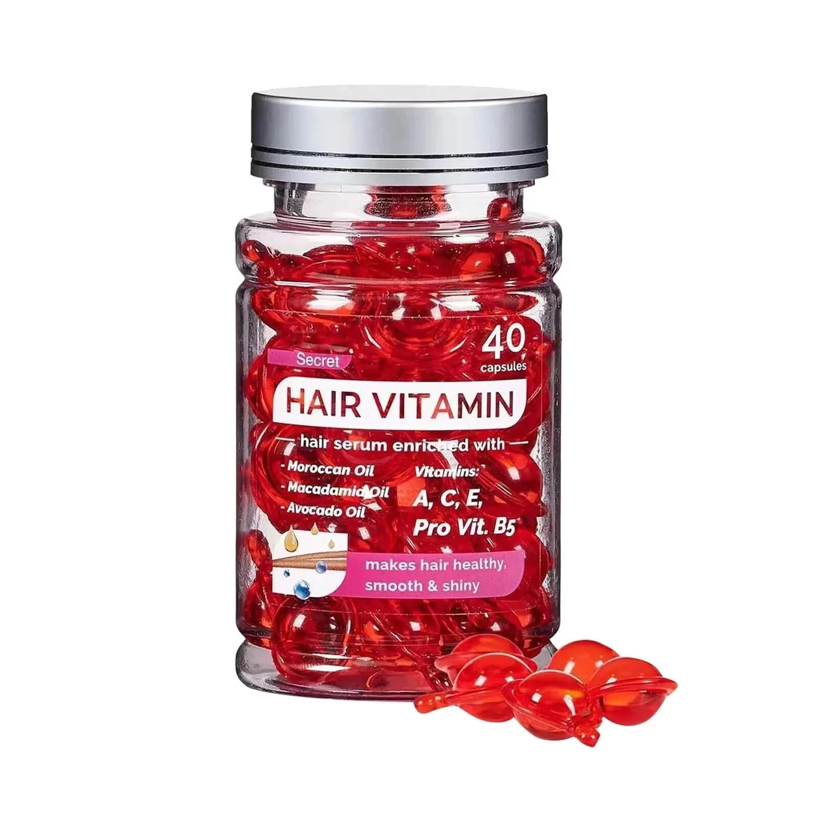 BALI SECRET Hair Vitamin Serum 40 Capsules – Smooth and Shiny – EXP 06/2027