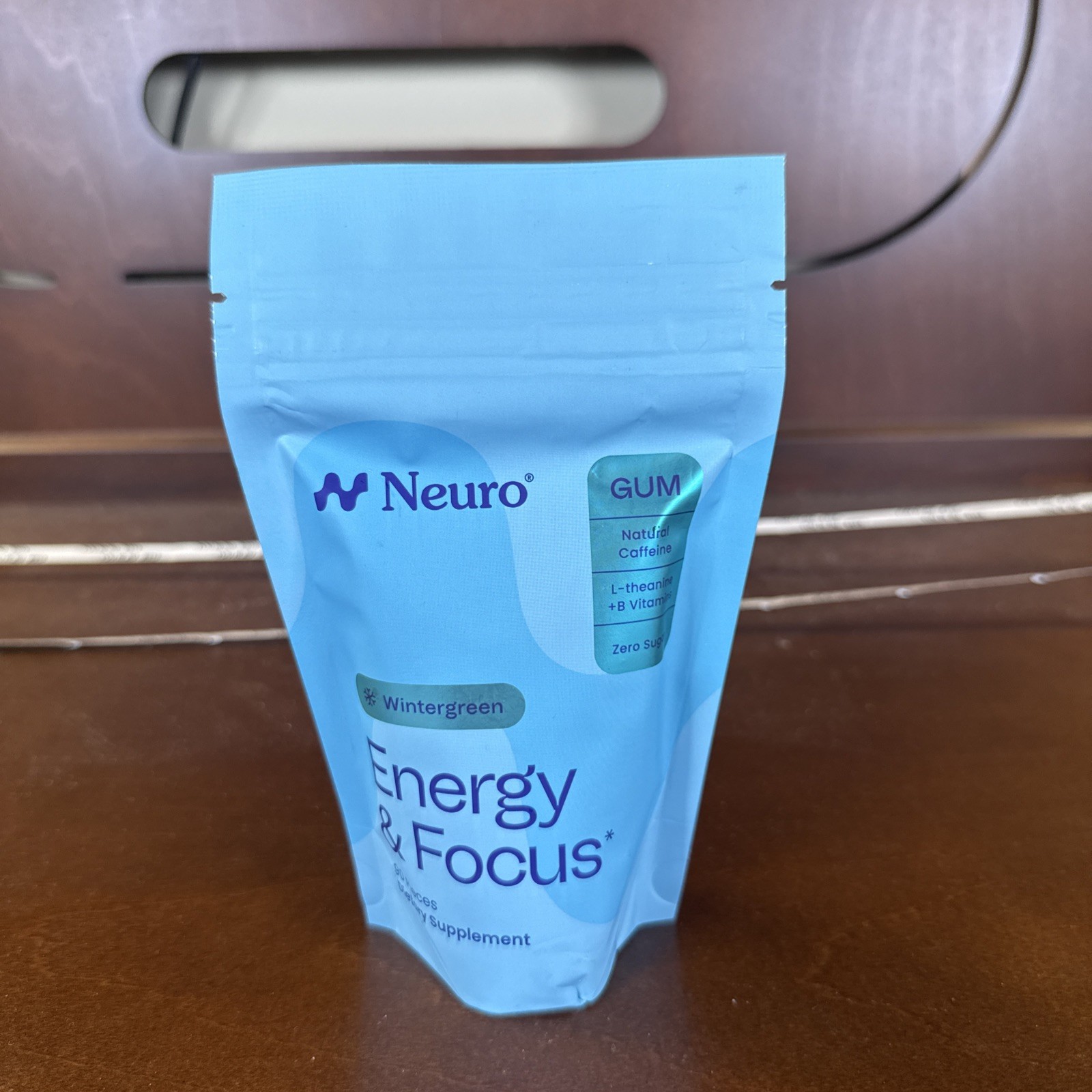 Neuro Energy & Focus Wintergreen Gum Zero Sugar Patented Formula 90 Pieces
