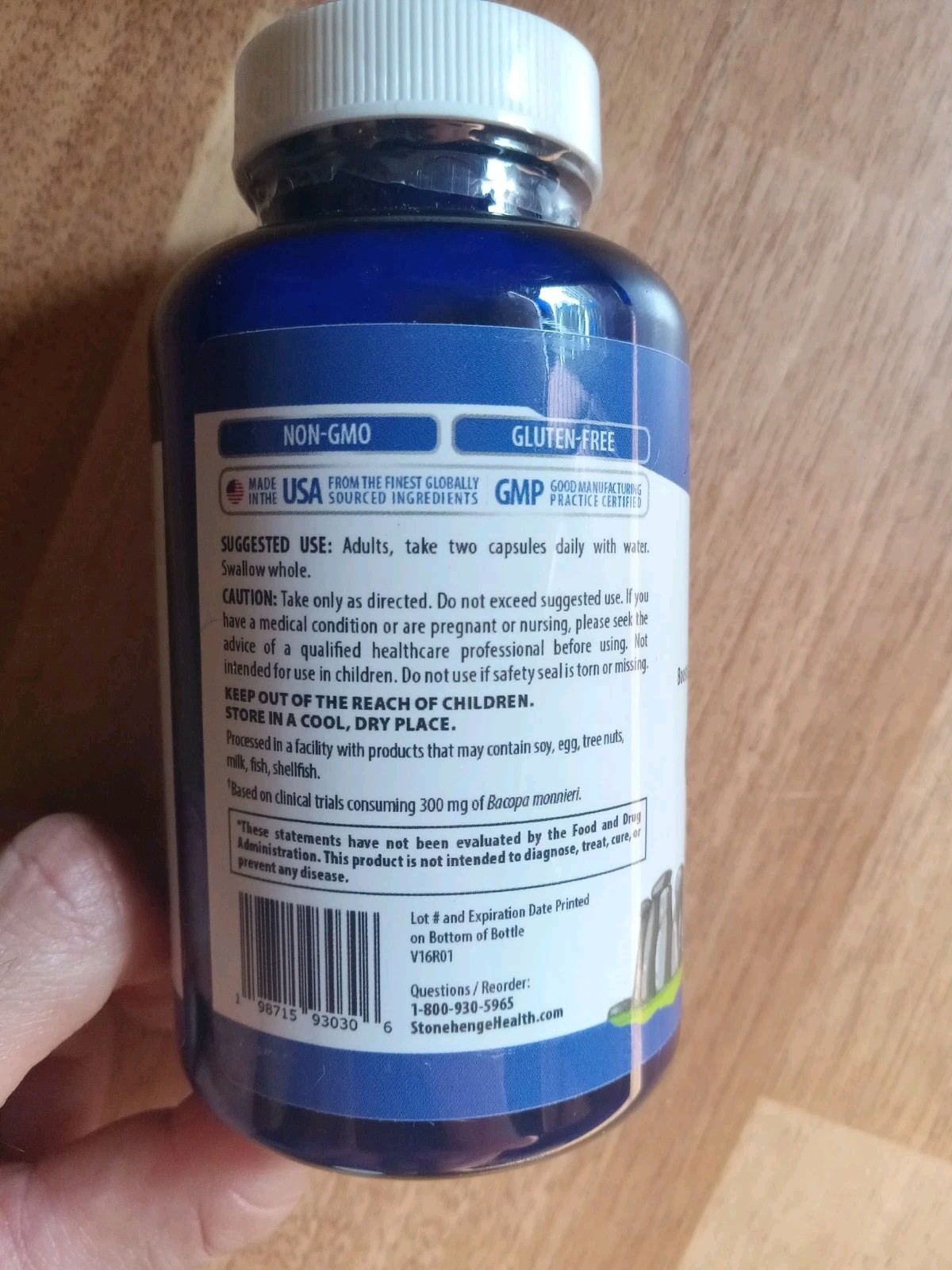 Brain Memory Supplements Retention Recall Focus Capsules 30-Day Supply Vitamins