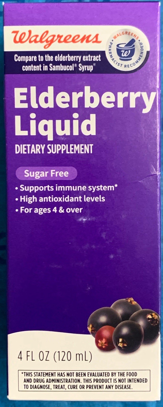 Elderberry Liquid Syrup Sugar Free Immunity Antioxidants 120 mL Exp. 04/27 New