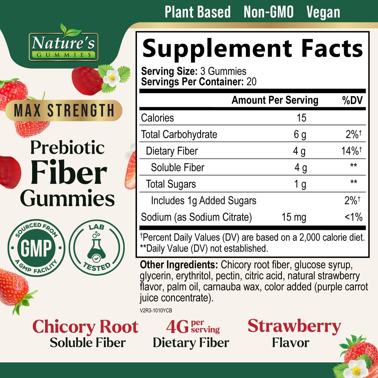 Nature’S Gummies Prebiotic Fiber Gummies – 4G Dietary Fiber Per Serving – Extra