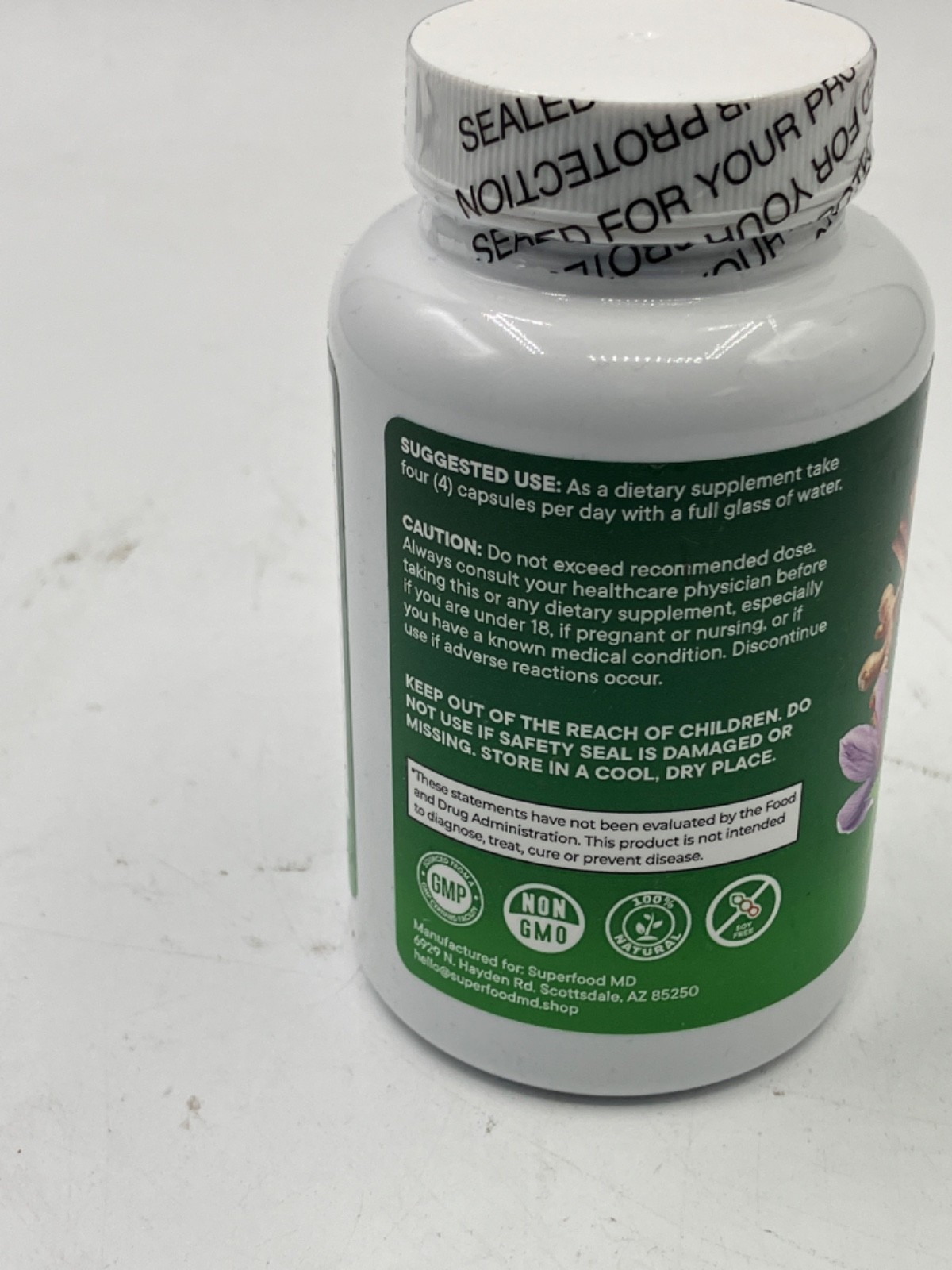 Superfood MD Moringa Supplement Turmeric Ceylon Cinnamon Ashwagandha Ginger 120