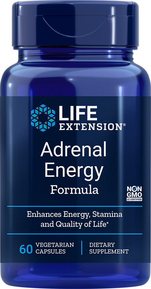 Life Extension ADRENAL ENERGY FORMULA 60 VegCaps