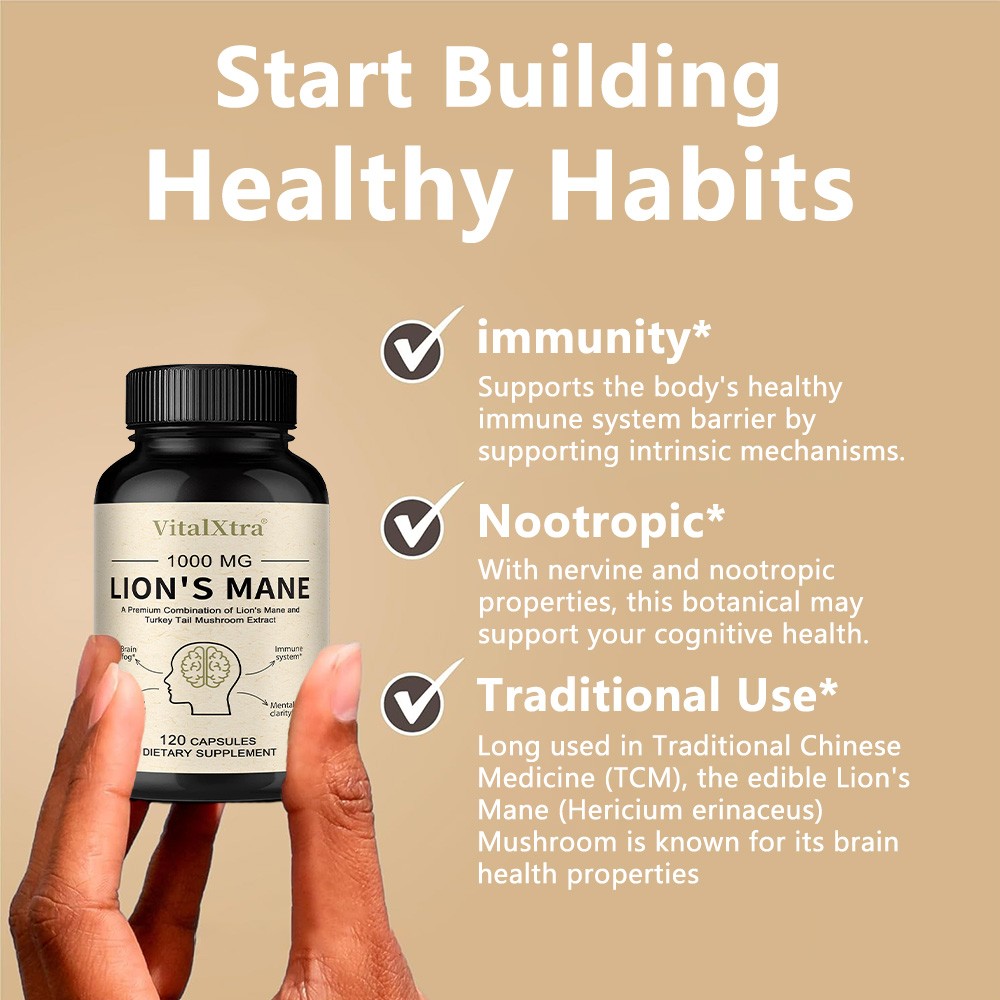 Dual Organic Herb Caps, For Memory,Focus,Mental Clarity & Immune system 120 Caps