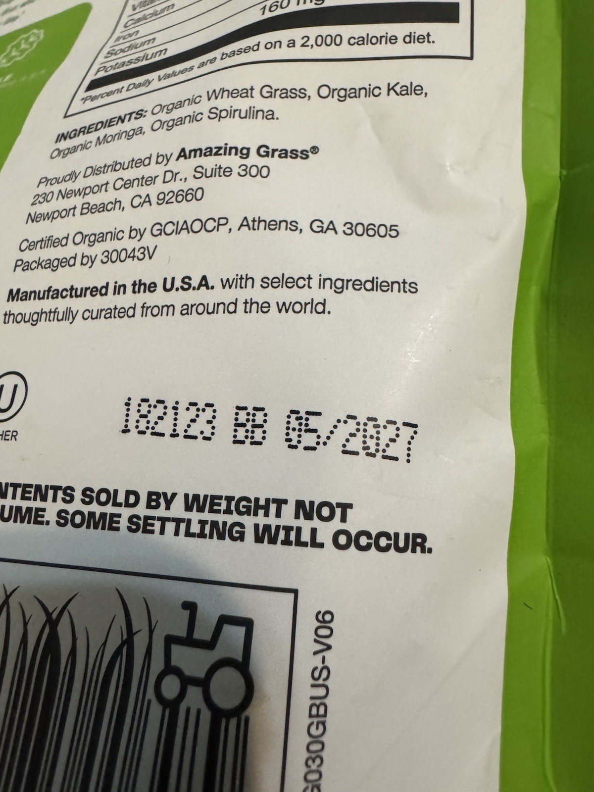 Amazing Grass Organic Supergreens Powder Wheat Grass Kale Moringa Spirulina 30
