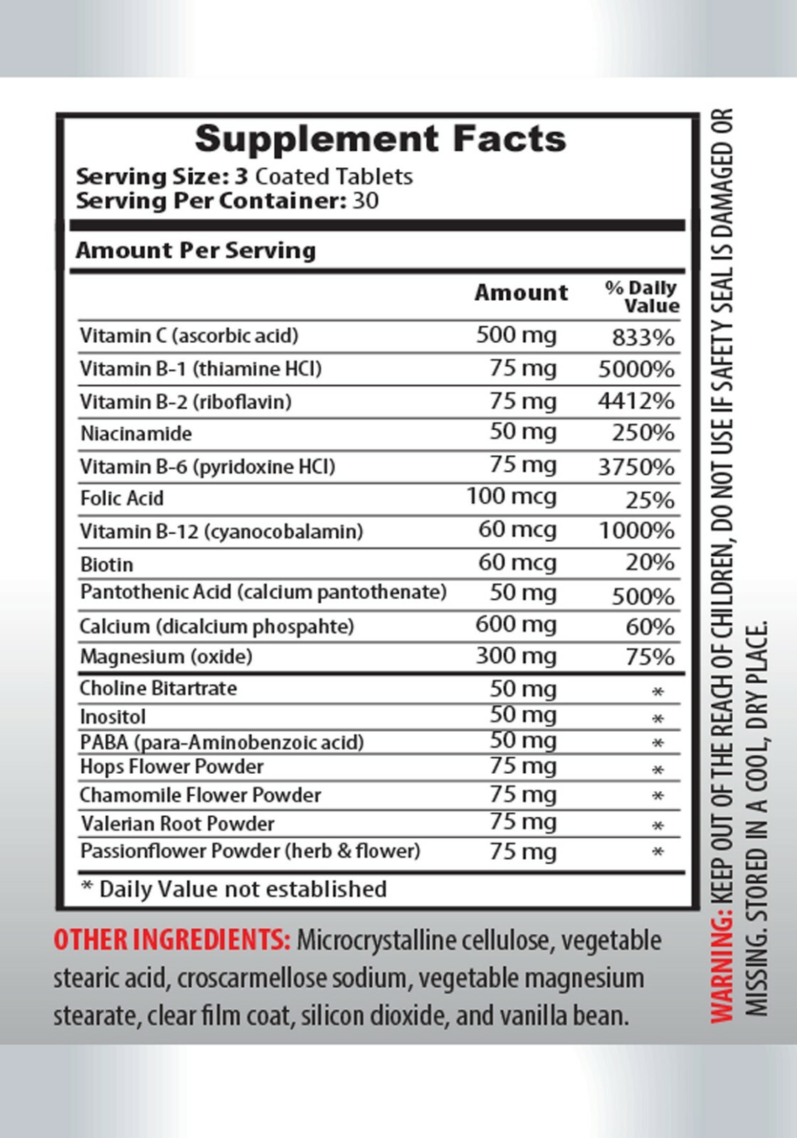 stress ease – STRESS B & C – blood pressure lowering supplement 1 BOTTLE