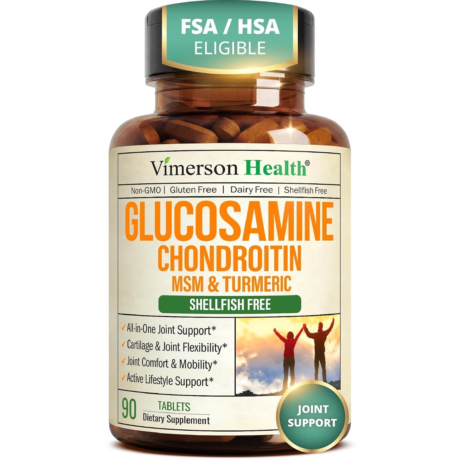 Glucosamine Chondroitin MSM Joint Support Supplement 1500mg – 90 Capsules