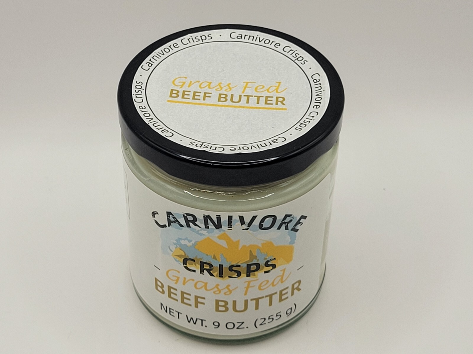 Carnivore Crisps 100% Grass Fed Beef Tallow Whipped Butter 9oz / 255g Sealed Jar