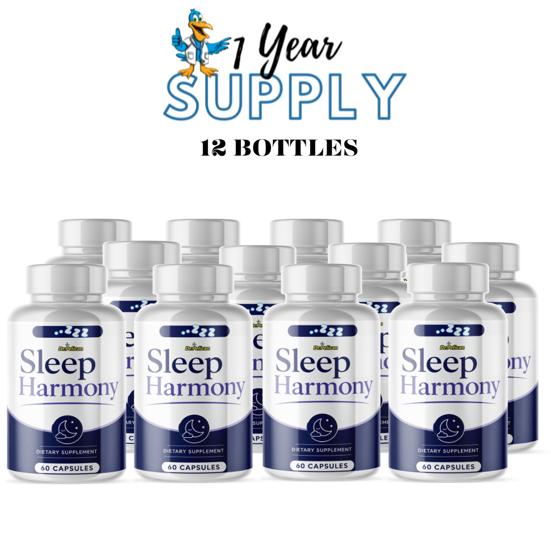 Sleep Harmony- Sleep & Energy Support- 12 Bottles- 720 Capsules