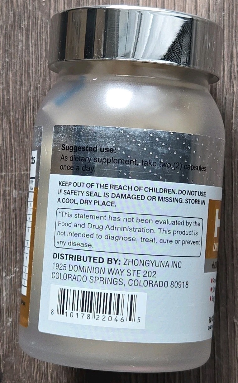 Biotin Vitamins DHT Blocker Supplement Supports Healthy Hair (60 Caps) Exp. 1/27