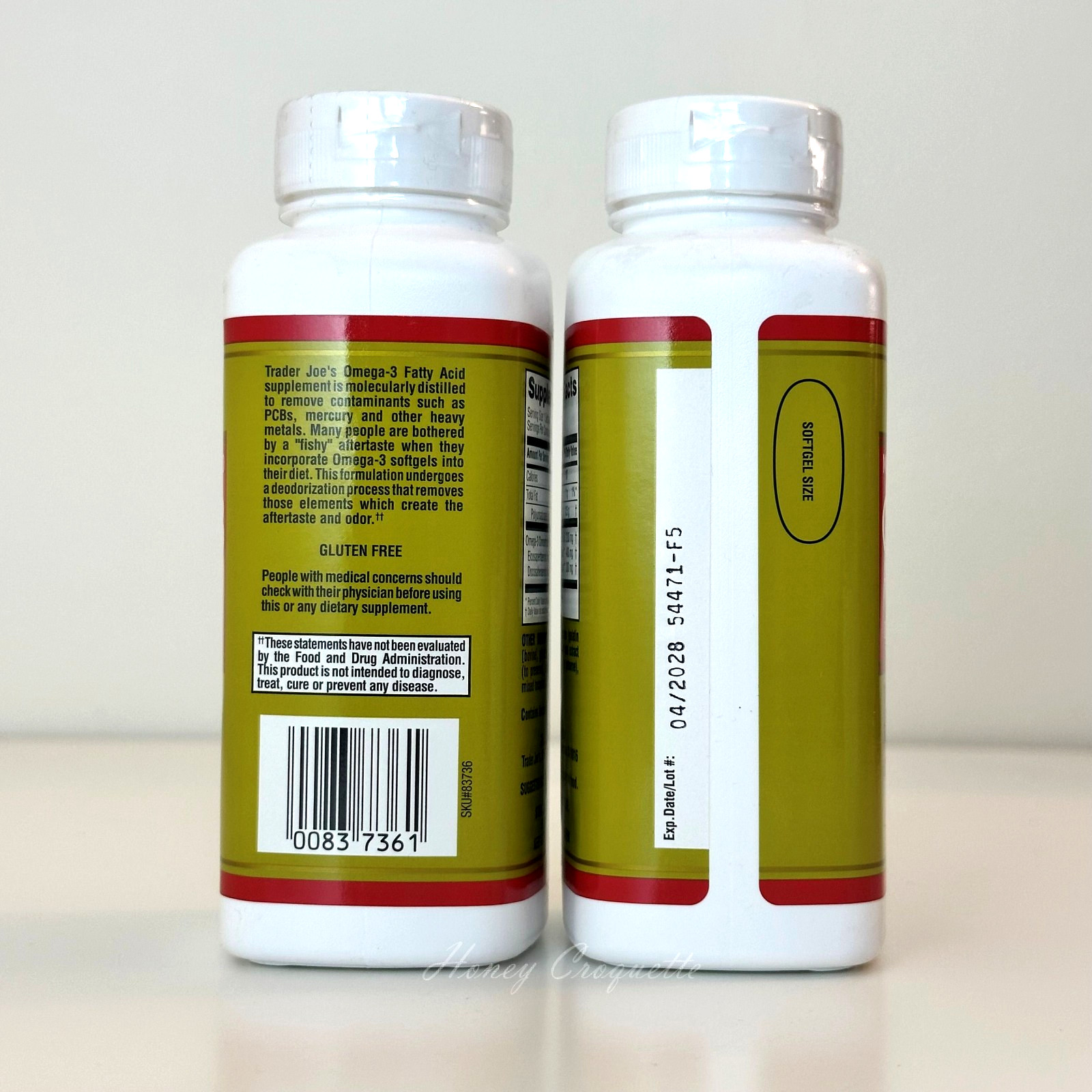 2 Pack Trader Joe’s Omega-3 Fatty Acids Dietary Supplement 90 Gels Each